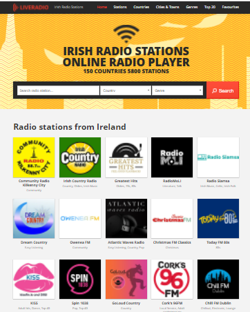 Liveradio ie website